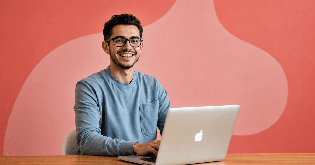 Adult learner joining a live English class